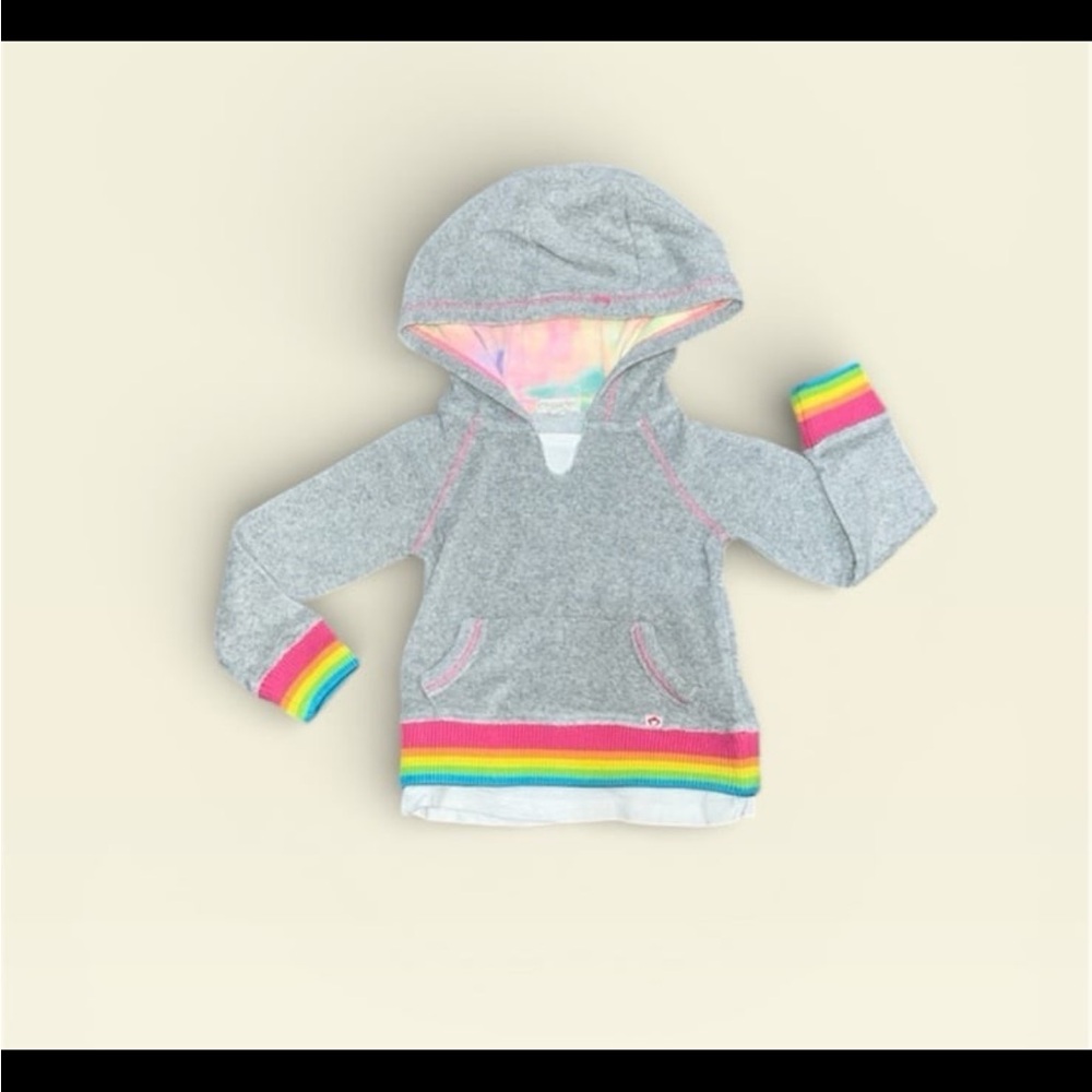 APPAMAN Fiona Hoodie Sweatshirt Gray French Terry Girls Size 4
